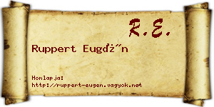 Ruppert Eugén névjegykártya